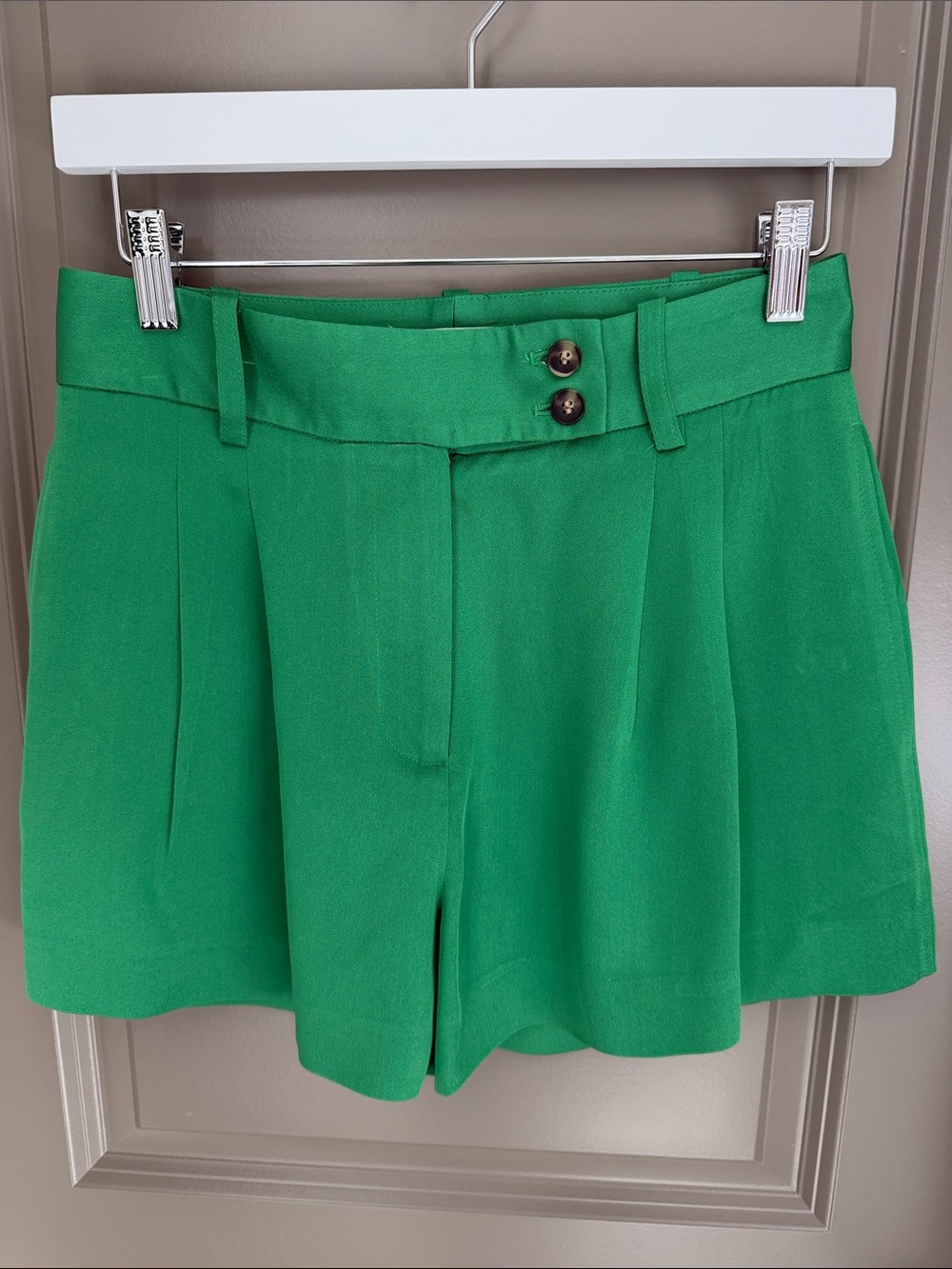 Reiss Emerald Green Sofie Tailored High-Rise Shorts